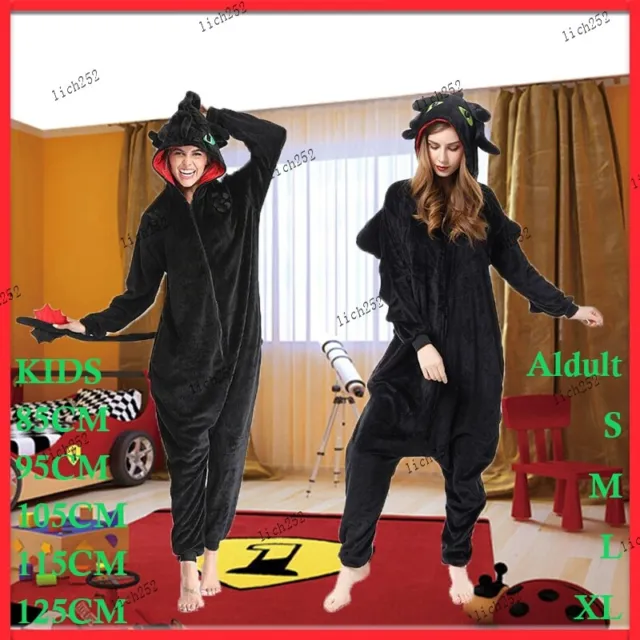 How To Train Your Dragon Toothless Pajamas Kids Sleepwears Cosplay Unisex Gifts
