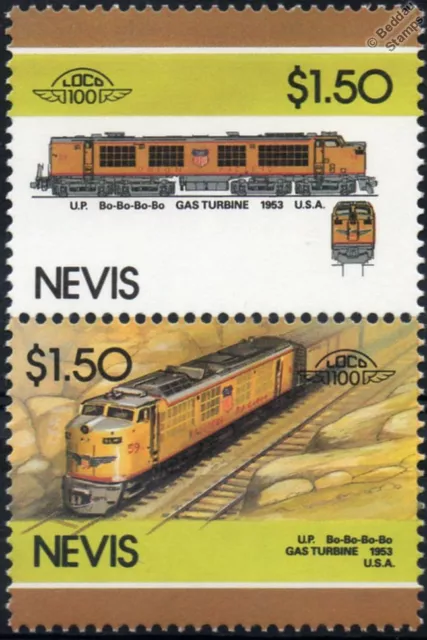 1953 UP GTEL  No.59 (Gas Turbine-Electric Locomotive) Train Stamps / LOCO 100