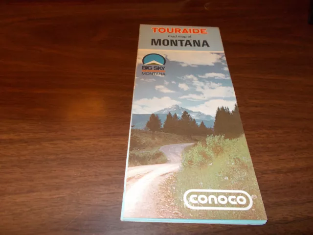 1971 Conoco Montana Vintage Road Map