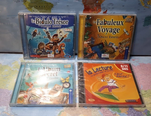 Lot De 4 Jeux PC/Mac 3 jeux + 1CD-ROM Neuf La Lecture C'est Facile/neuf scelle