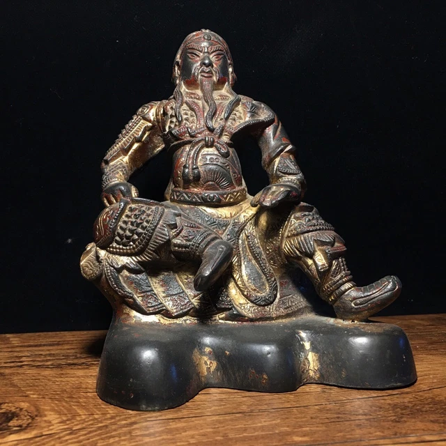 Chinese Exquisite Handmade Figure "Guanyu" Bronze Statue
