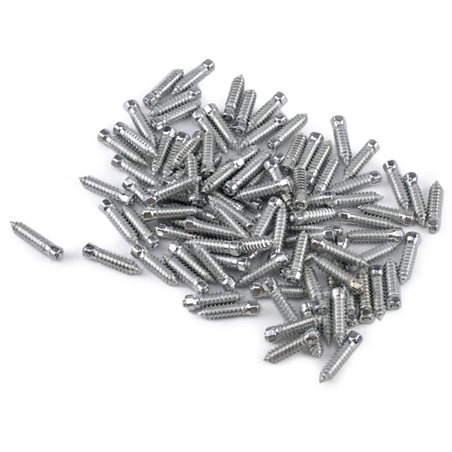 100X Car 25x6mm Tires Screw Snow Spikes Wheel Tyres Snow Chains Studs tp