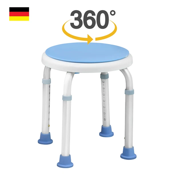 Duschstuhl 360° Drehbar Duschsitz Badestuhl Duschhocker Badhocker 7-Fach 2023