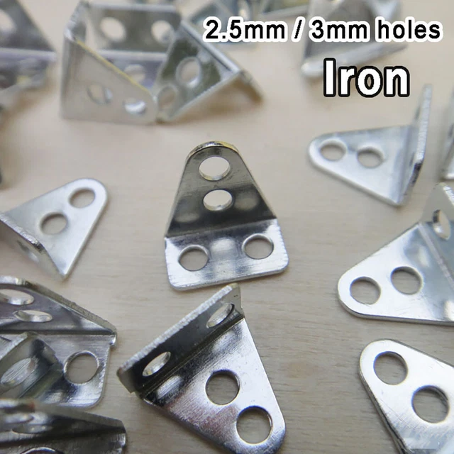 Small Corner Braces Brackets Right Angle L Shape Iron Bracket Building Model DIY