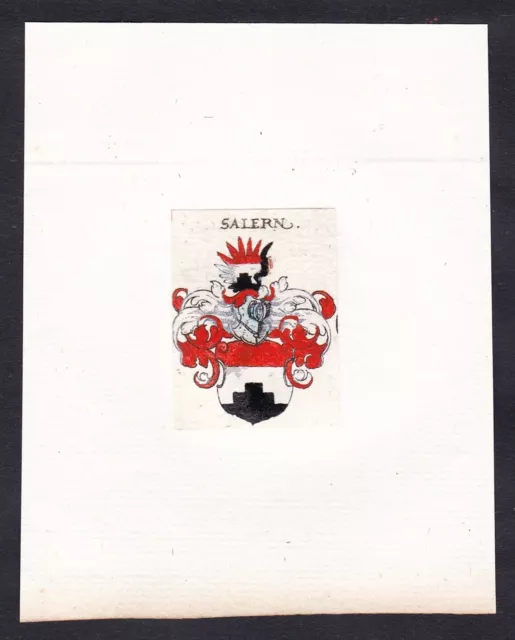 Salern Wappen coat of arms blason Heraldik heraldry Kupferstich 17. Jh.