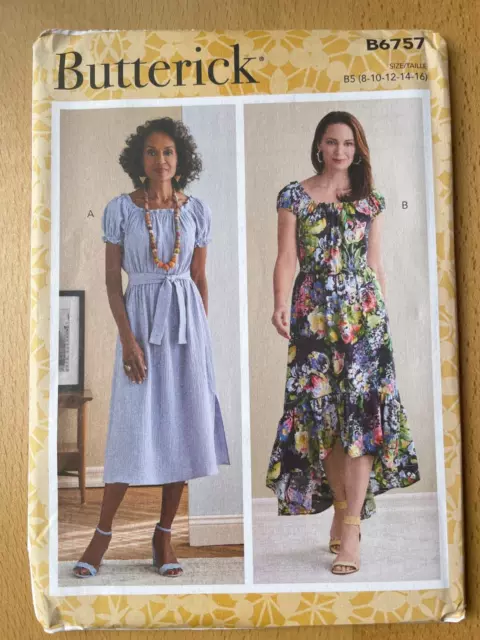 New Unused  Butterick Sewing Pattern Misses Dress Size 8-10-12-14-16