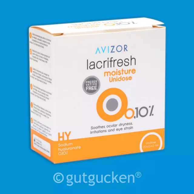 Lacrifresh Moisture Unidose 1 x 20x 0,4ml Benetzungslösung Augentropfen Avizor