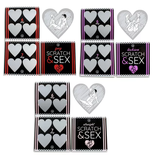 SCRATCH & SEX CARD Straight Gay Lesbian Couple Adult Position Fun Game Love Gift