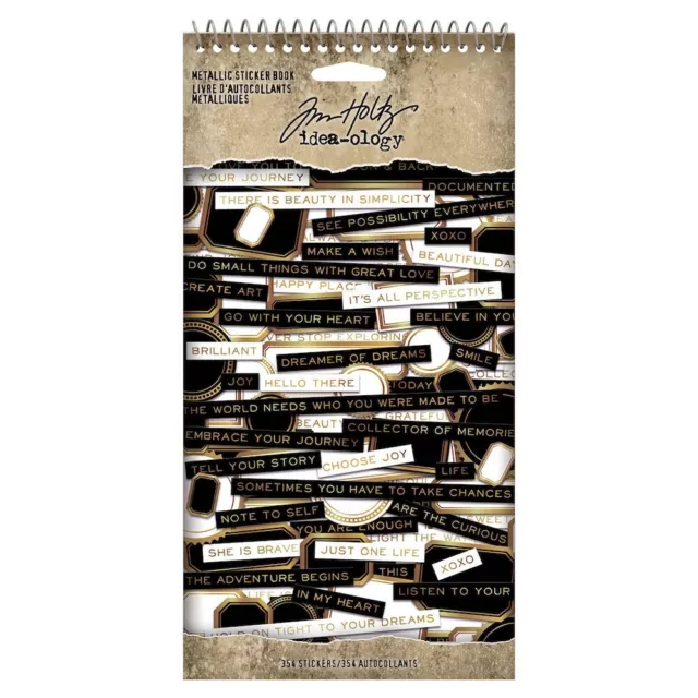 NEW Tim Holtz Idea-ology Metallic Sticker Book