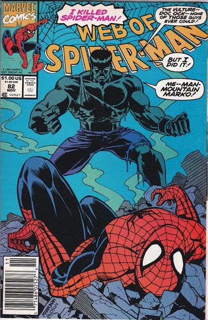 Web of Spider-Man #82 Vol. 1 (1985-1998, 2012)Marvel Comics,High Grade,Newsstand