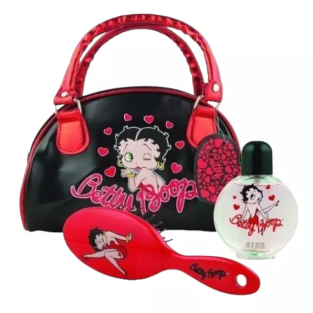 Betty Boop Gift Set Bag Hair Brush Oop a Doop Eau De Toilette 50 ml EDT Scent