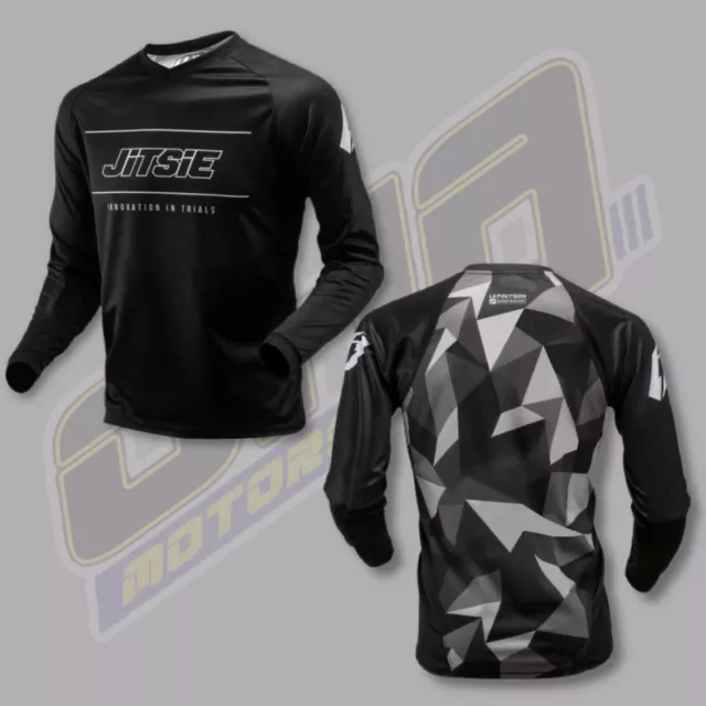 JITSIE L3 Polygon Trials Bike Jersey Shirt Top BLK - NEW Beta TRS GasGas Vertigo