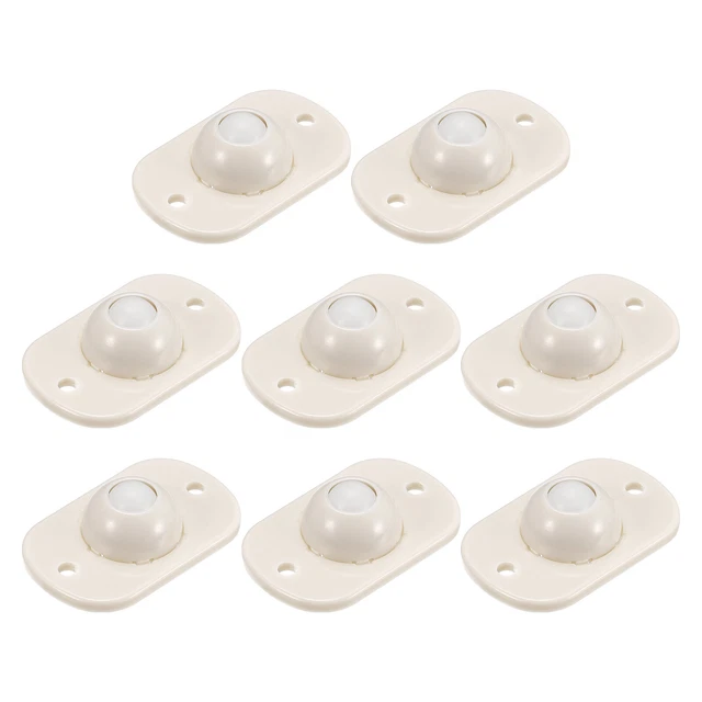 Self Adhesive Caster Wheels, Mini Swivel Paste Universal Pulley (8Pcs-White)