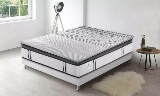 Surmatelas mousse mémoire de formes 10 zones  soulage les points de pression