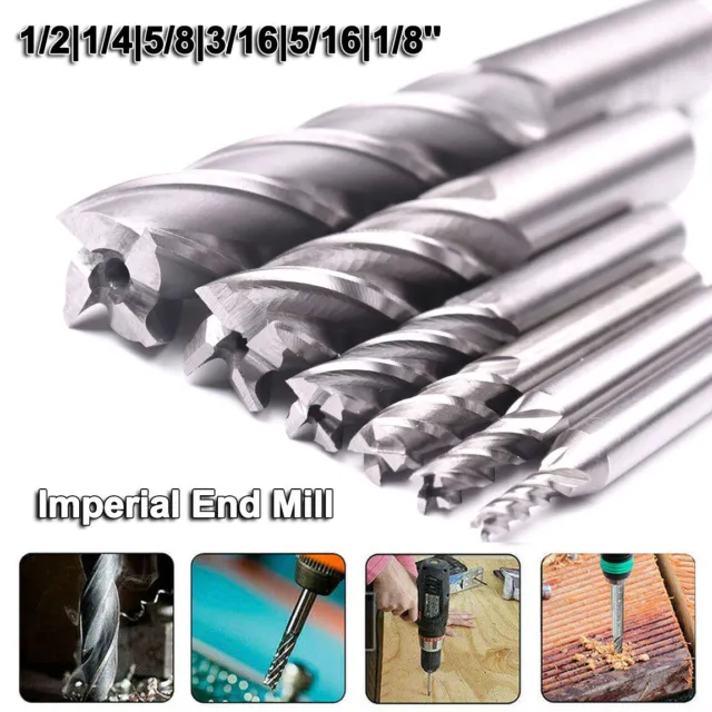 Carbide Coated 4 Flute Spiral End Mill Cutter Drill  Bit for CNC Milling Machine