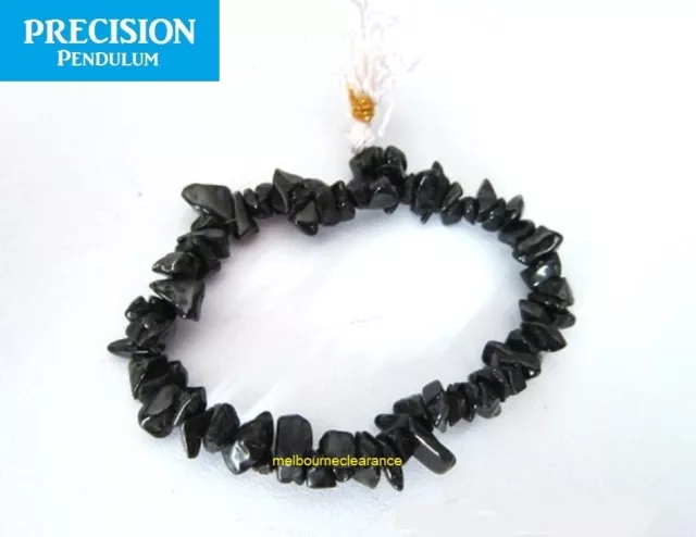 Black Tourmaline Chips Stretch Healing Bracelet Protection Gemstone Crystal Bead