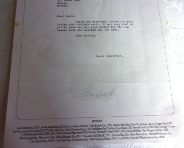 1970s Cricket Autograph Signed & Dated Letter  Alan Knott MBE of Kent & England 3