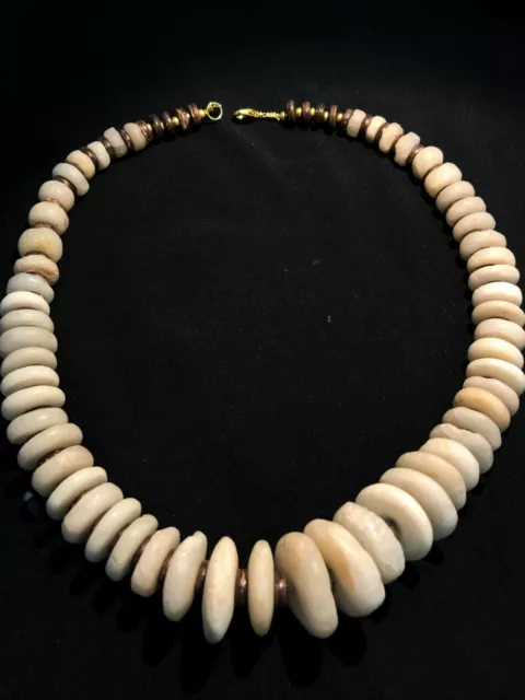 Ancient Neolithic Age Rock Crystal Stone Trade Old Beads Jewelry Necklace