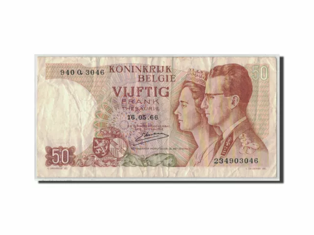 [#312777] Banknote, Belgium, 50 Francs, 1966, 1966-05-16, KM:139, VG(8-10)