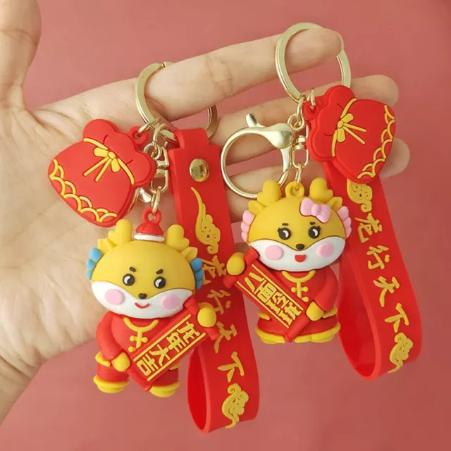 Chinese Dragon Dragon Keychain Chinese New Year Charm Pendant  Purse