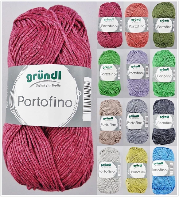 50g Gründl Portofino Wolle Garn zum Stricken Häkeln GP 49,80€/1kg