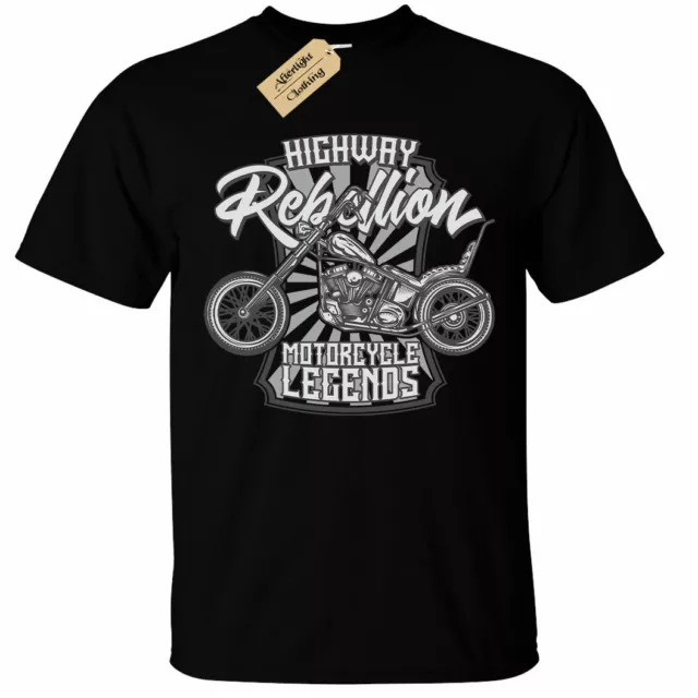 Highway Rebellion Motorcycle Legends T-Shirt Mens Biker top motorcycle
