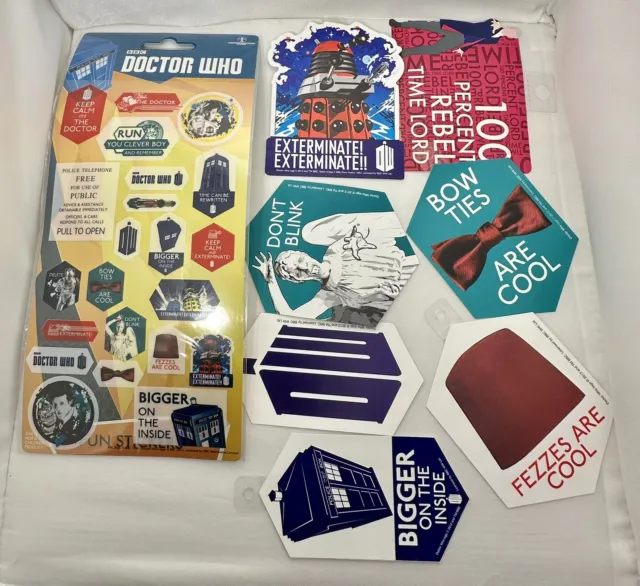 Doctor Who Assorted 22-Piece Sticker Sheet Set plus extras