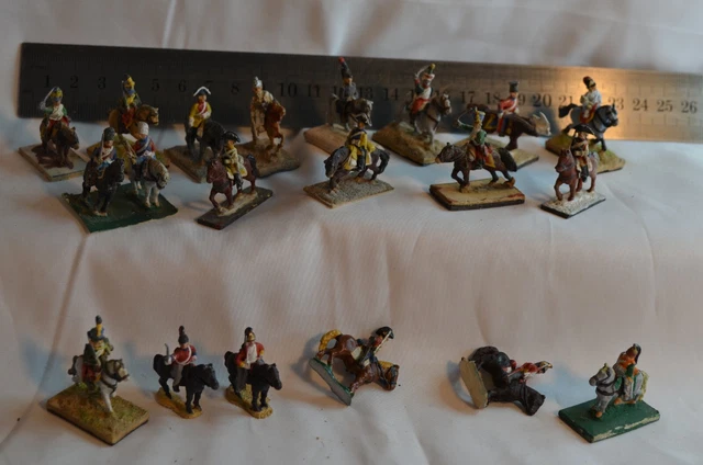 Lot De 20 Cavaliers En Plomb Peint - Échelle 1:72 (25mm) - Premier Empire - Français