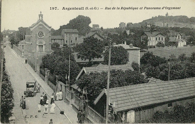 CPA - Argenteuil - Rue de la République et Panorama   d'Orgemont