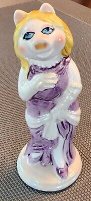 Vintage Miss Piggy Muppets Ceramic Lustre Finish Glazed Figurine Jim Henson