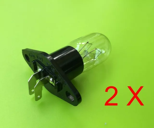 2 X Microwave Oven Lamp Light Globe Bulb 25W for SAMSUNG LG SHARP & PANASONIC