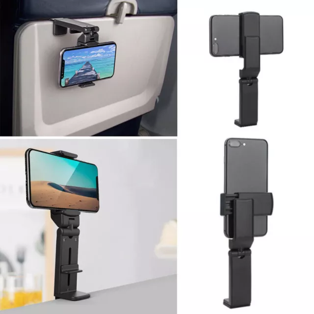 Portable Airplane Phone Clip Holder 360° Rotatable Travel Mobile Phone Bracket