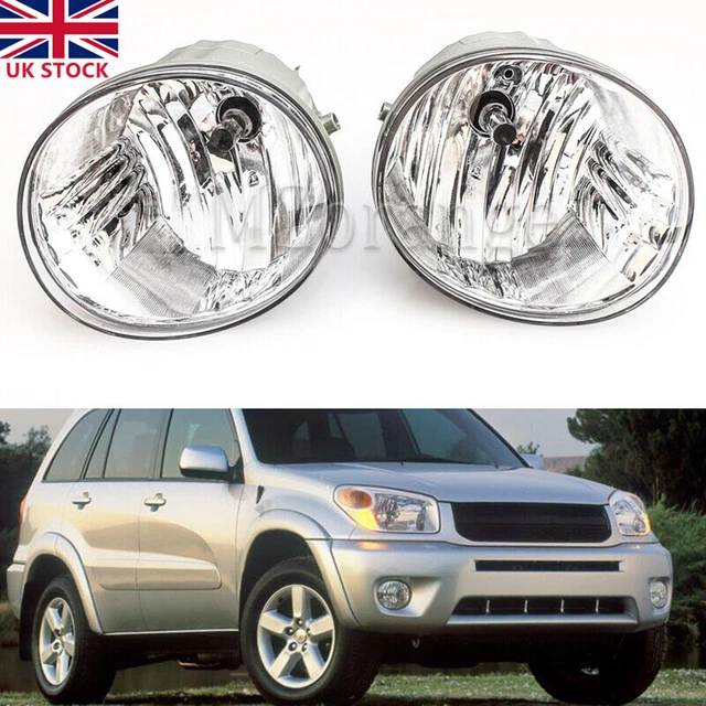 2x Left Right Halogen Front Bumper Fog Light Lamp For Toyota RAV4 2004-2005 UK