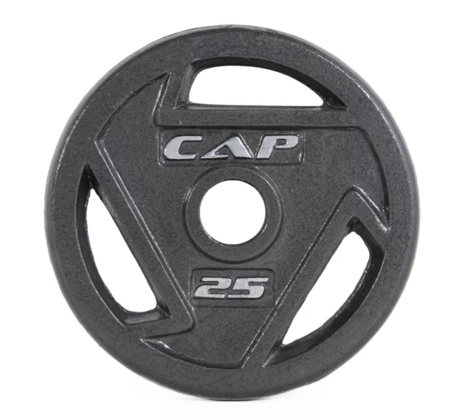 2 inch 25 Lbs CAP Barbell Black Olympic Grip Plate, Workout, Fitness, Single