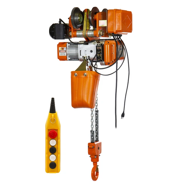 Prowinch 1 Ton Electric Chain Hoist Power Trolley 20 ft. G80 Chain M3/H2 220V