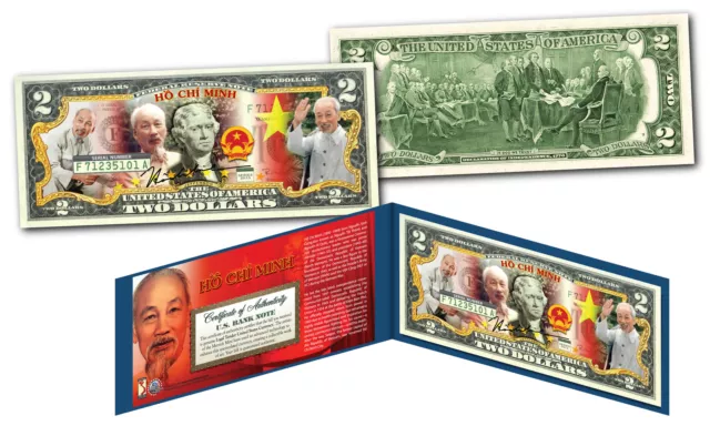 HO CHI MINH * Vietnam Icon & Leader * OFFICIAL Genuine Legal Tender $2 U.S. Bill