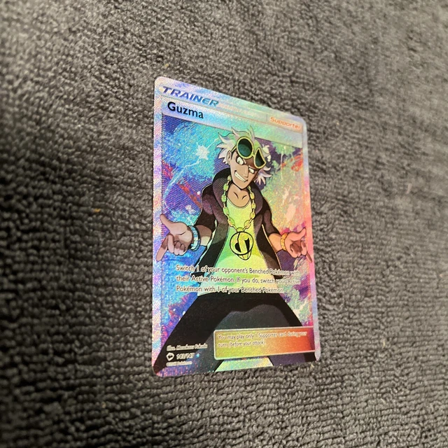 Pokémonkarte Guzma Full Art Utra seltener Trainer brennende Schatten EX 2017 143/147 3
