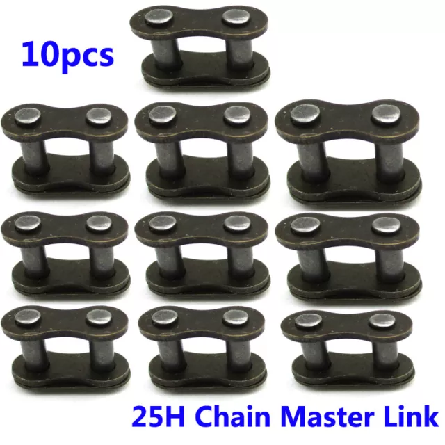 10x 25H Chain Master Link For Mini Moto ATV Dirt Pocket Bike 33cc 43cc 47cc 49cc