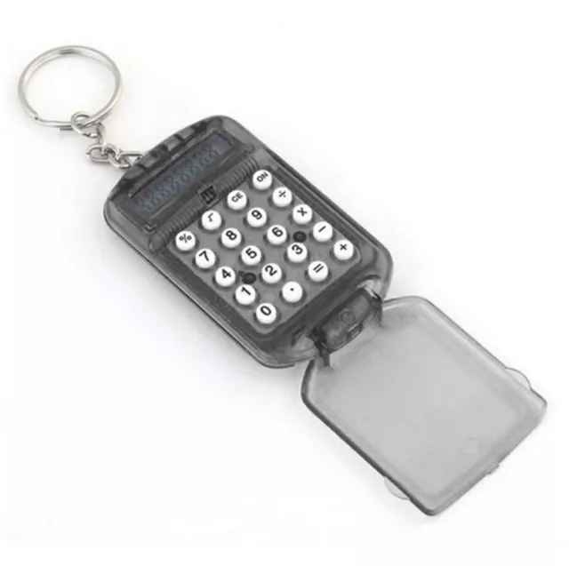 Gray Plastic Casing 8 Digits Electronic Mini Calculator Keychain ATF 2