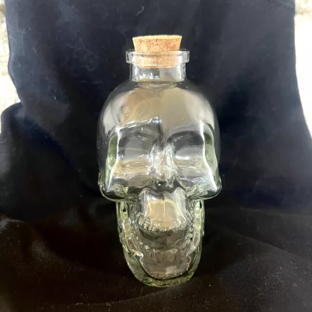Skull Heavy Glass Head Vodka Empty Bottle Halloween Decor Small Skull Heavy Glass Head Vodka Empty Bottle Halloween Decor Small