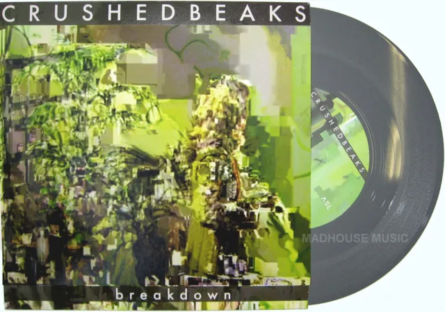 CRUSHED BEAKS 7" Breakdown DEBUT 250 Made! Grey Vinyl + Promo Info sheet Numberd
