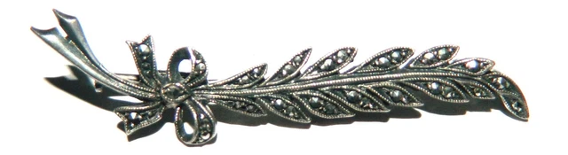 Broche Ancienne En Argent Début 1900 - Pierre D'améthyste - Bijou Vintage