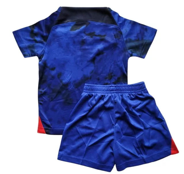 Kids and Toddler USA Shirt and Shorts Kit Away Jersey Set(Customized) 2