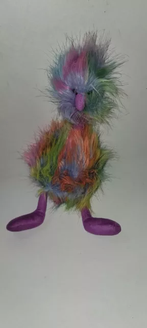 Jellycat London Rainbow Pompom/Pom Pom Ostrich Bird Plush 13" Stuffed Toy (K1)