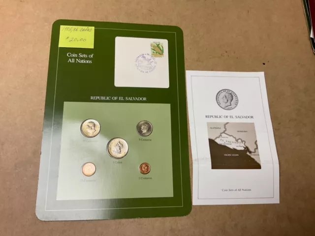Coin Sets of All Nations...El Salvador...1985,86 coins