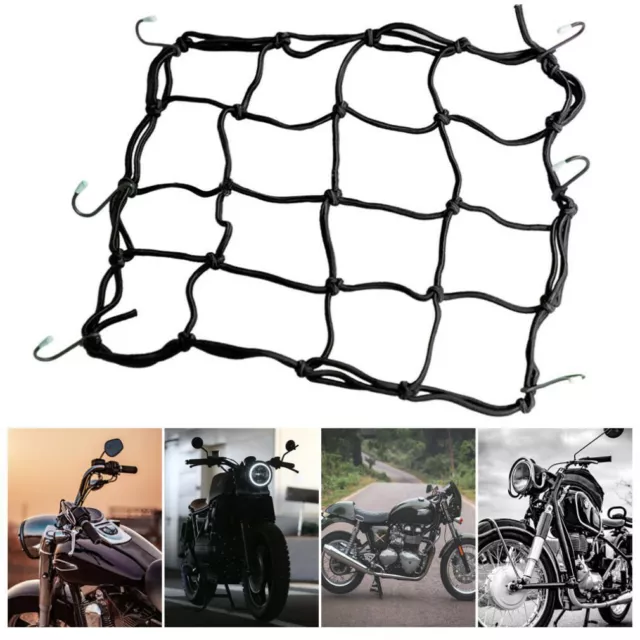 Motorcycle Helmet Luggage Net Bag Fuel Tank Net Bag Strap Elastic Net Rope Cover