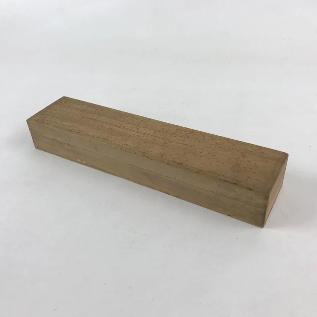 Vintage Japanese Wooden Lidded Storage Box Inside 28x5.5x3cm Long X26