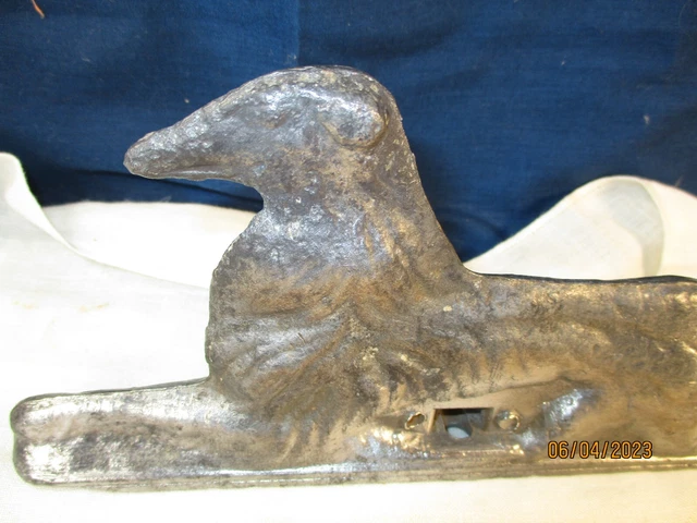 Vintage Aluminum Dog Fence Topper Russian Borzoi