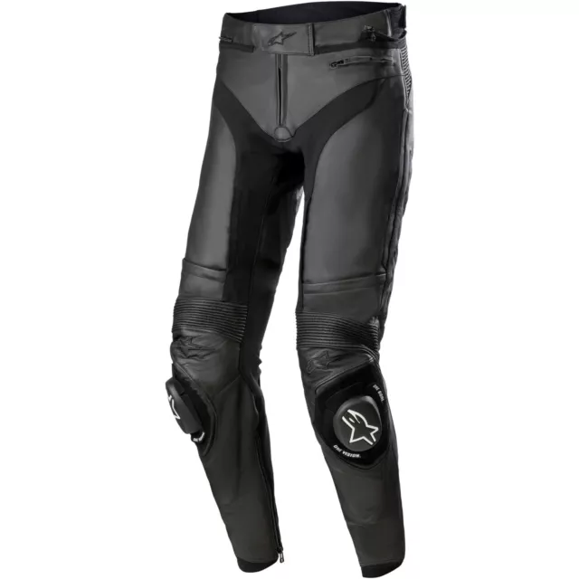 Alpinestars Uomo Pantaloni Moto Gr 50 Corto Missile v3 di Pelle Nero-Nero