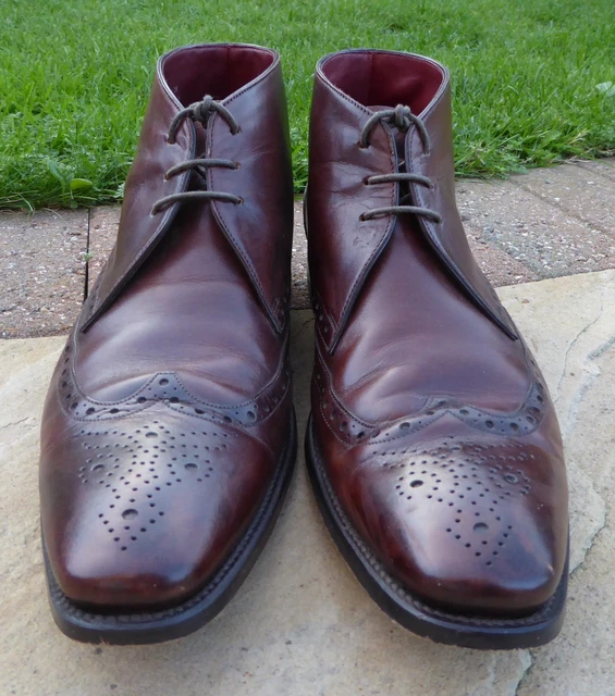 MENS LOAKE SUBS MURDOCK Leather Sole Brogue Ankle BOOTS. Size UK 9 F ...